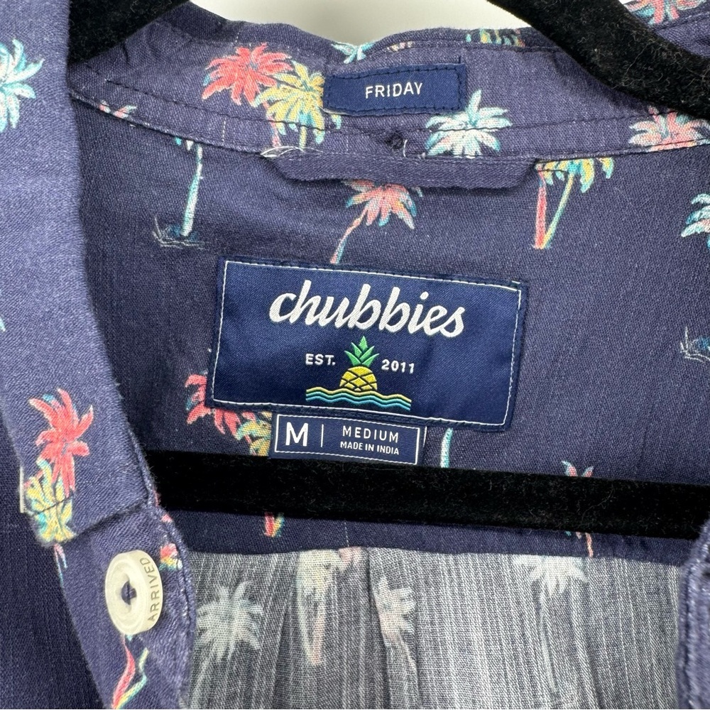 Chubbies Mens Friday Shirt- palm daddy-szM NWT tropical vacation beach button up - Picture 3 of 9